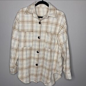 Plaid Button-Up Jacket